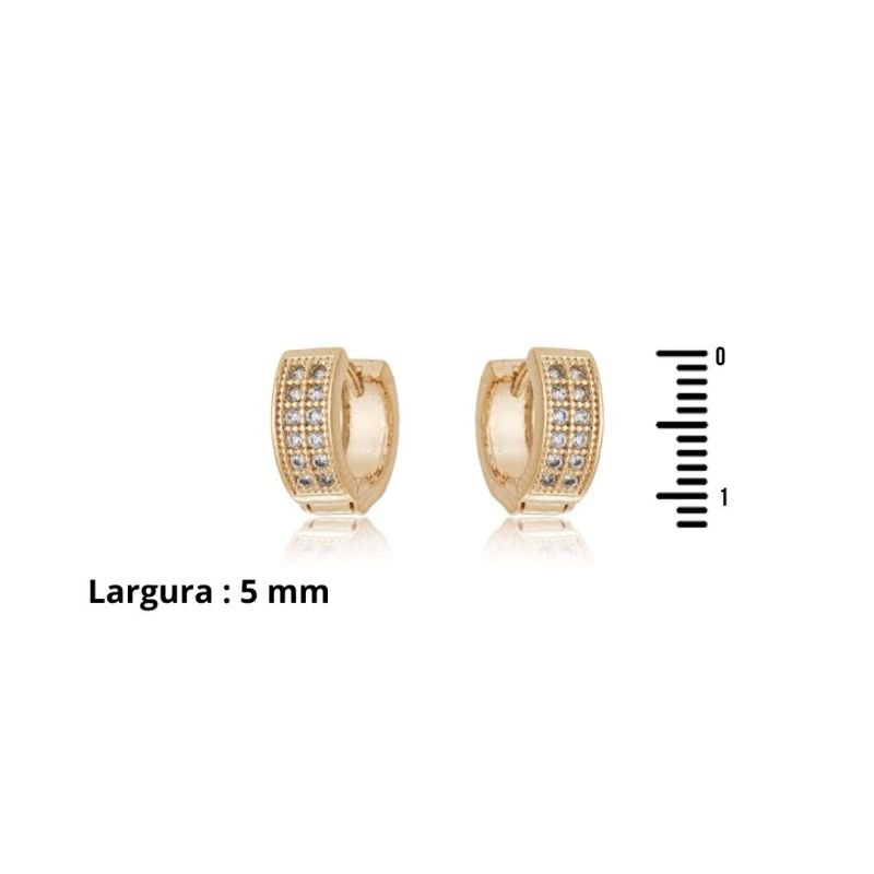 Argola Articulada Zircônias