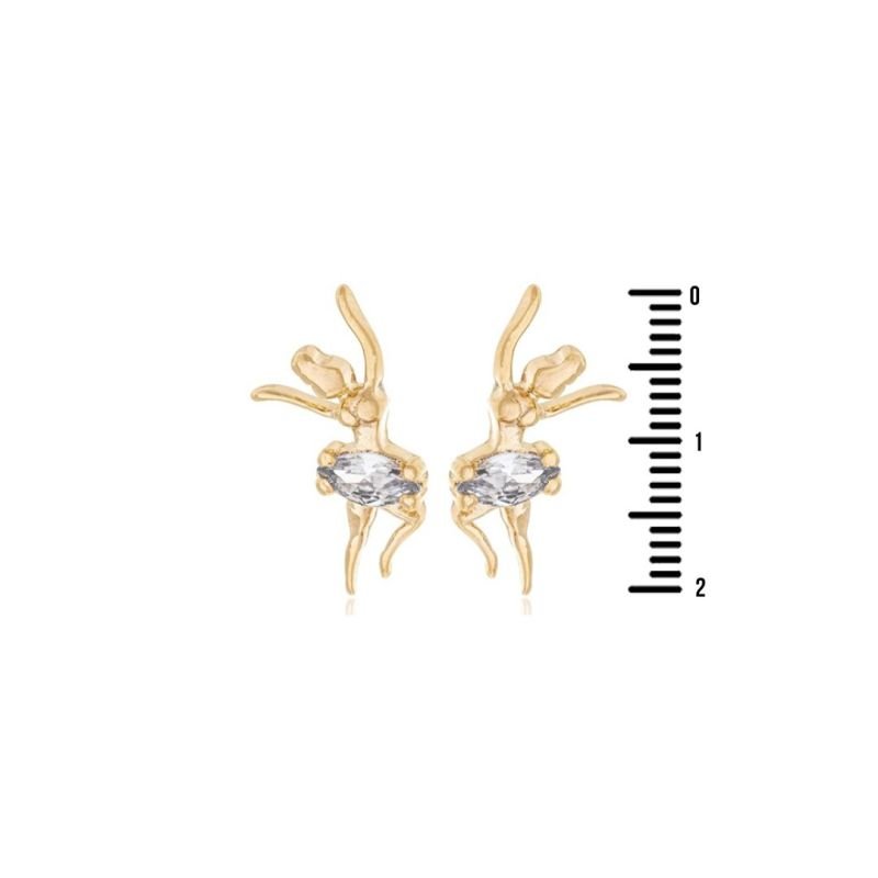 Brinco Bailarina com Zircônia