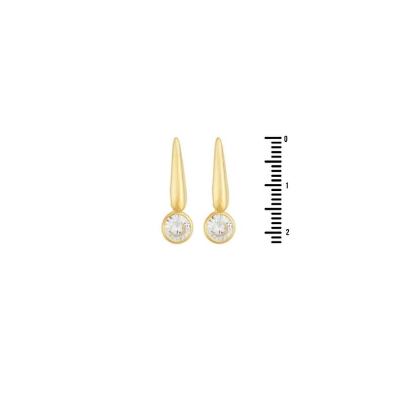 Brinco Base Gota com Zircônia