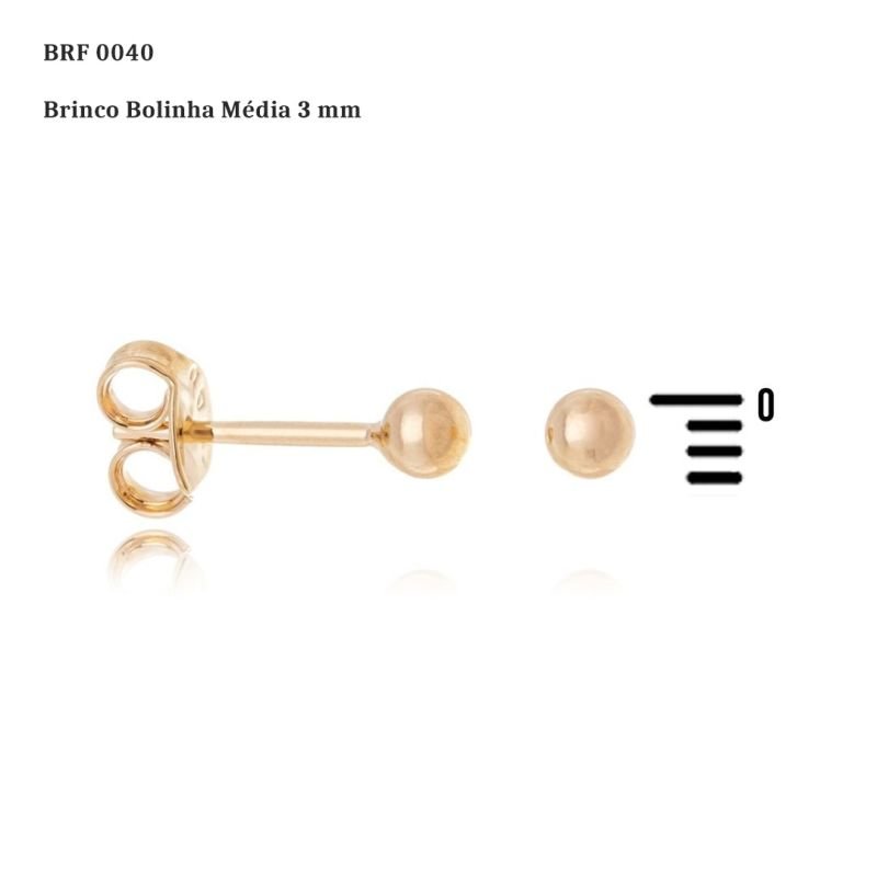 Brinco Bolinha Média
