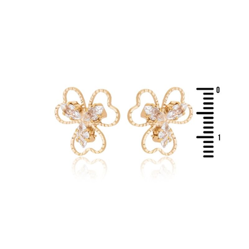 Brinco Flor Zircônias Navet